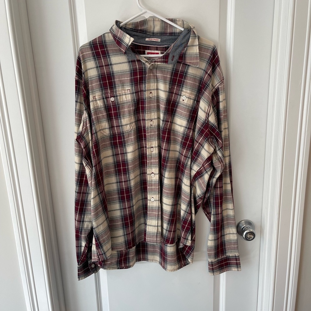 wrangler plaid button up women’s size xxl